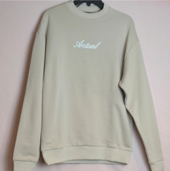 ASOS Beige Actual Oversized Neutral Pullover Sweatshirt size 2XS - Picture 1 of 7